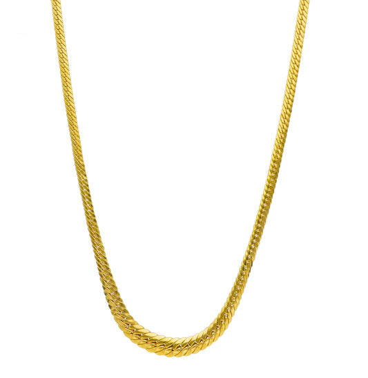COLLANA ORO GIALLO, 18K, MAGLIA CUBANA, SPESSORE GRADUALE 3.5-7 MM, 42-45-50 CM