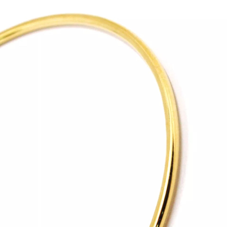 750 18k yellow gold rigid bangle bracelet 2mm thick