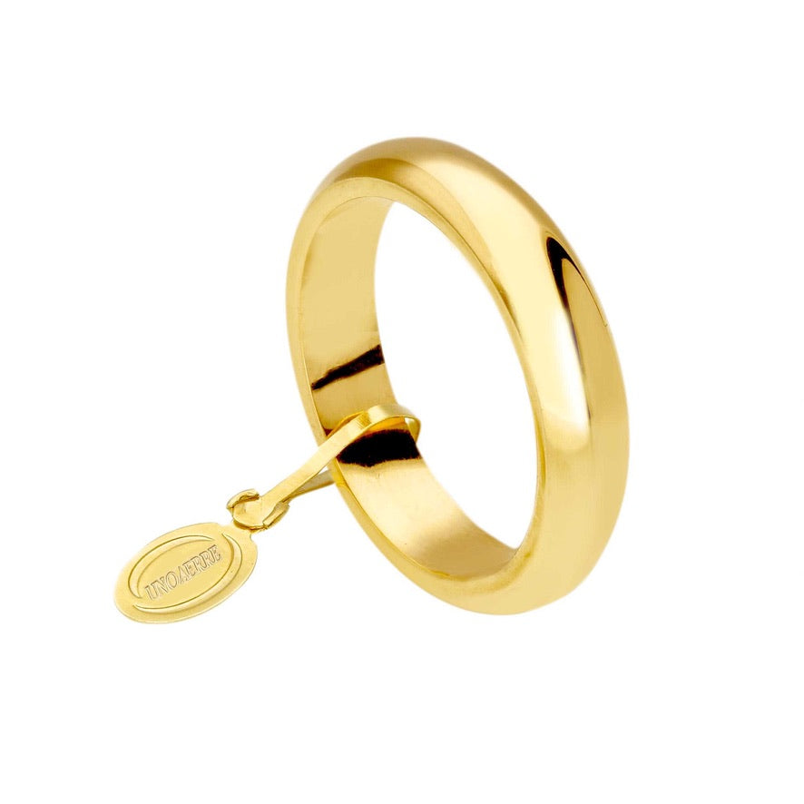 Anello Unoaerre fede nuziale, spessore 4.5mm, peso 7 grammi, classica oro giallo o bianco 750 18k