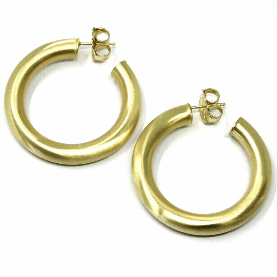 Grandi orecchini a cerchio Aquaforte in argento 925, diametro 40mm, spessore 6mm