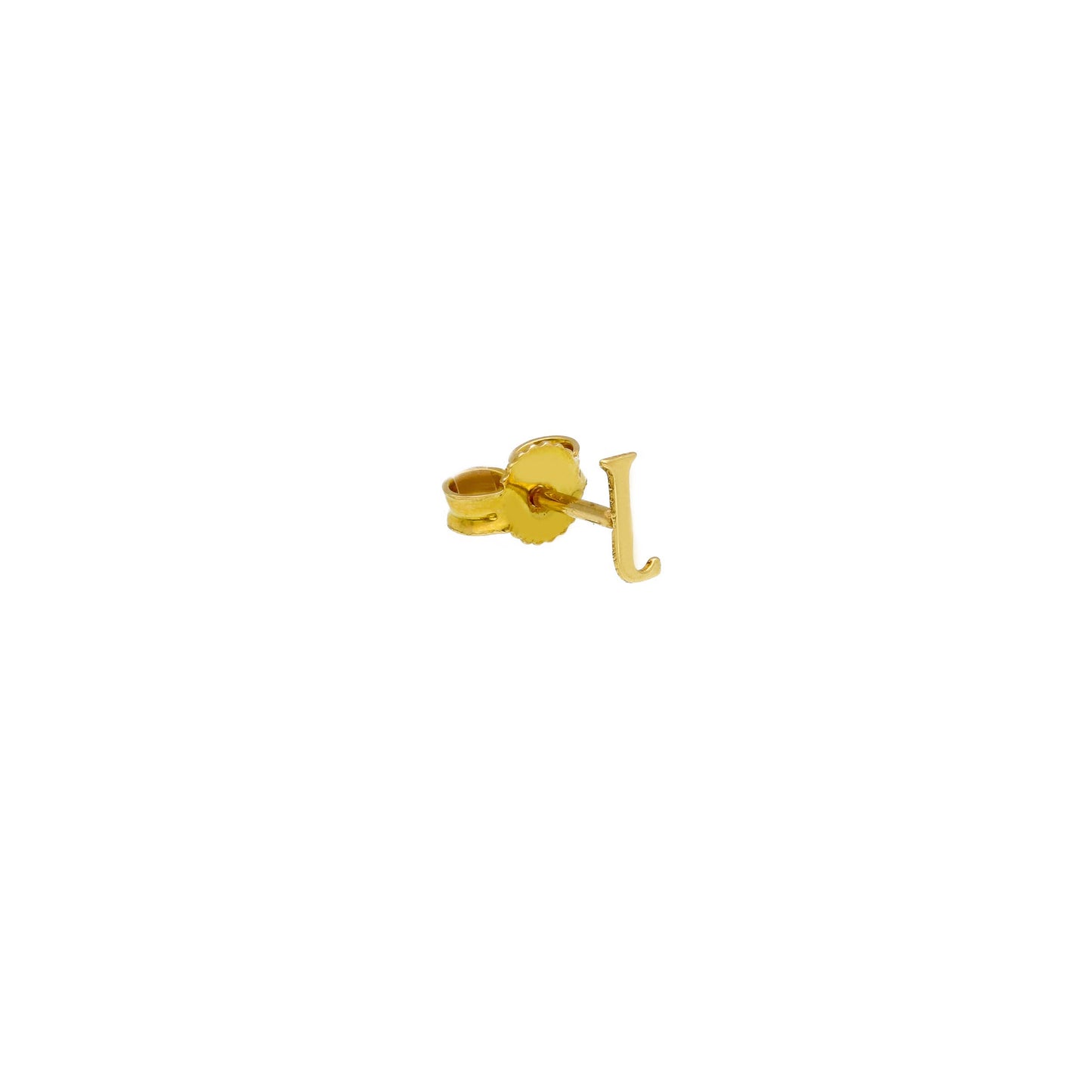 ORECCHINO SINGOLO IN ORO GIALLO 750 18K, LETTERA INIZIALE PIATTA, LUNGHEZZA 6 MM