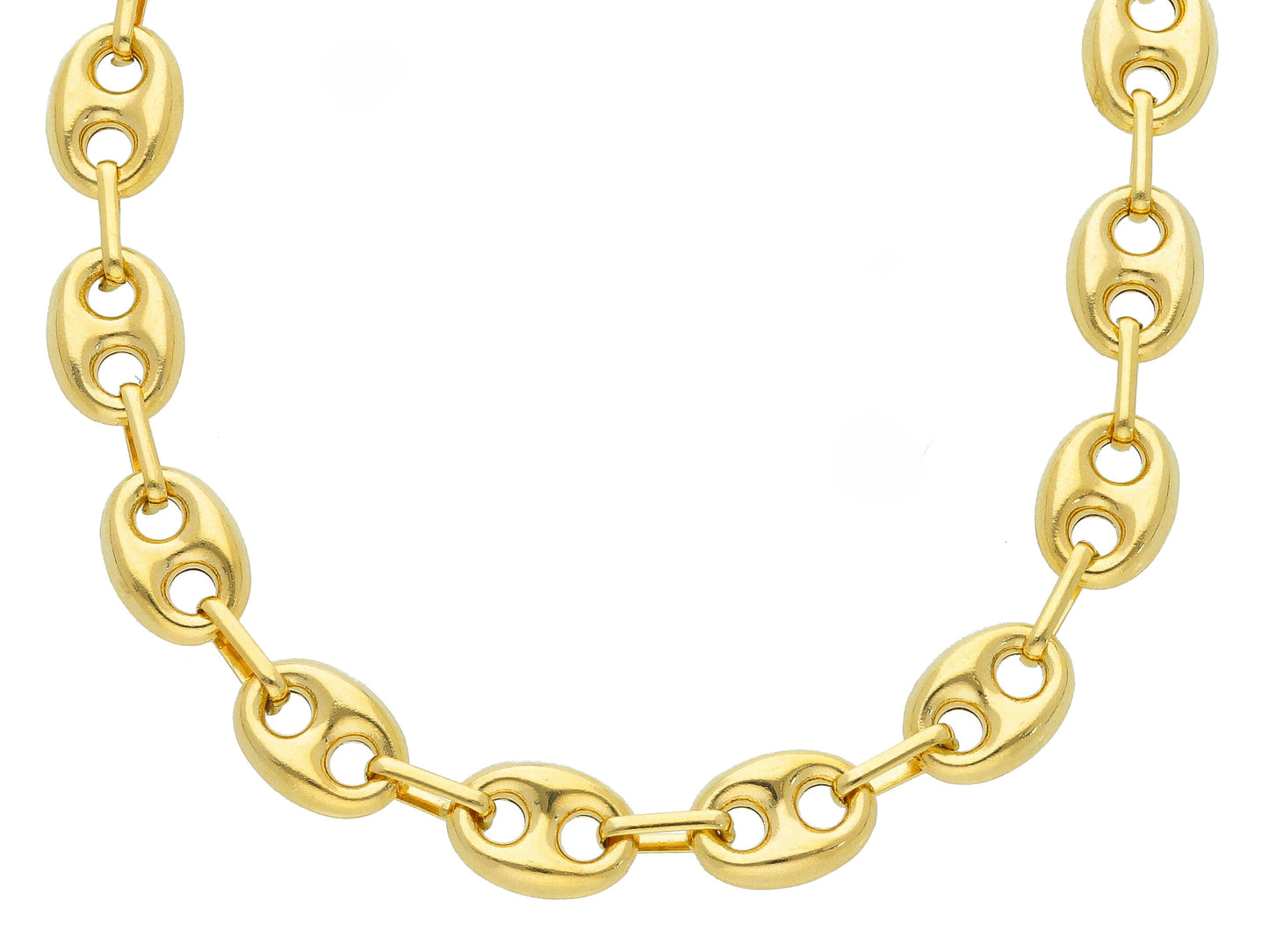 CATENA IN ORO GIALLO 18K, MAGLIA MARINARA, SPESSORE 6 MM, LUNGHEZZA 50-60 CM