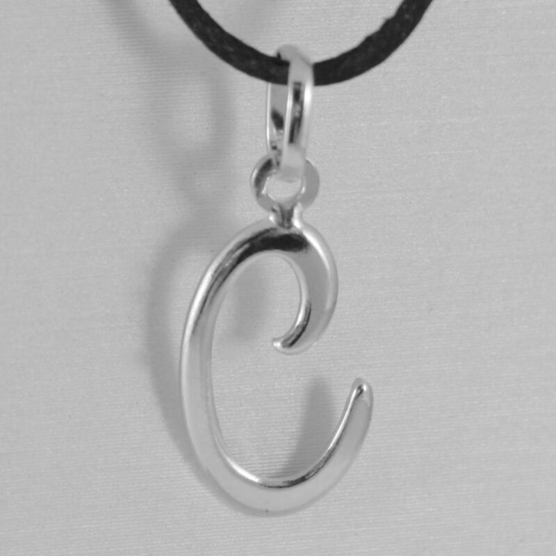 Ciondolo con lettera S in stampatello oro bianco 18k | GV Ciondolo con lettera S in stampatello oro bianco 18k | GV