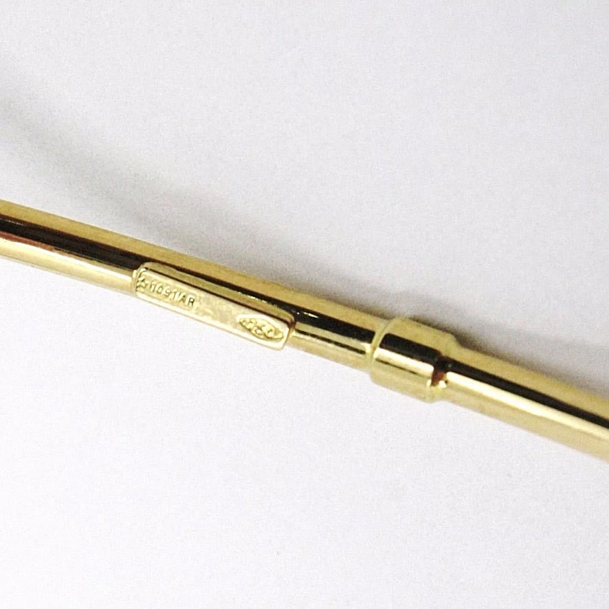 750 18k yellow gold rigid bangle bracelet 2mm thick