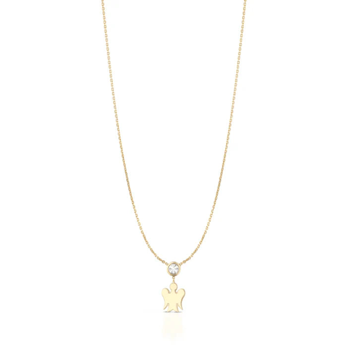 Collana Roberto Giannotti oro 9k punto luce con pendente angelo NKT368