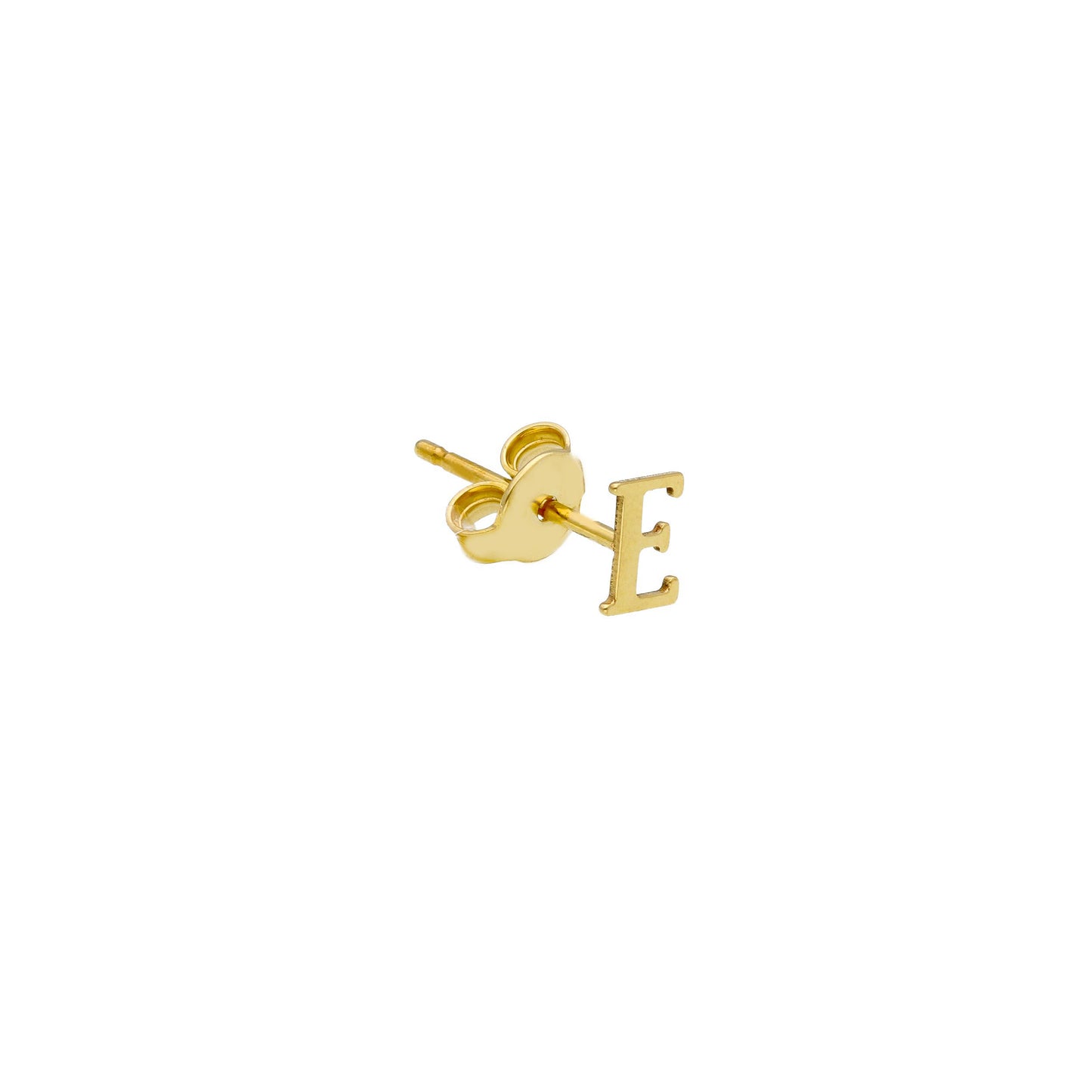 ORECCHINO SINGOLO IN ORO GIALLO 750 18K, LETTERA INIZIALE PIATTA, LUNGHEZZA 6 MM