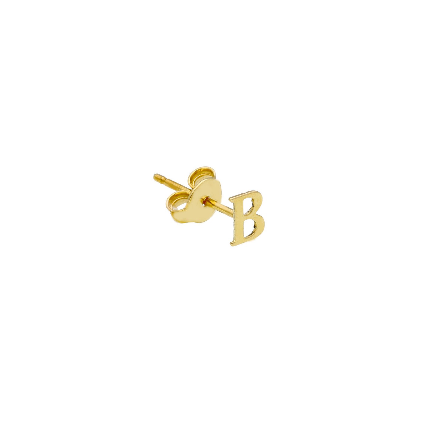 ORECCHINO SINGOLO IN ORO GIALLO 750 18K, LETTERA INIZIALE PIATTA, LUNGHEZZA 6 MM