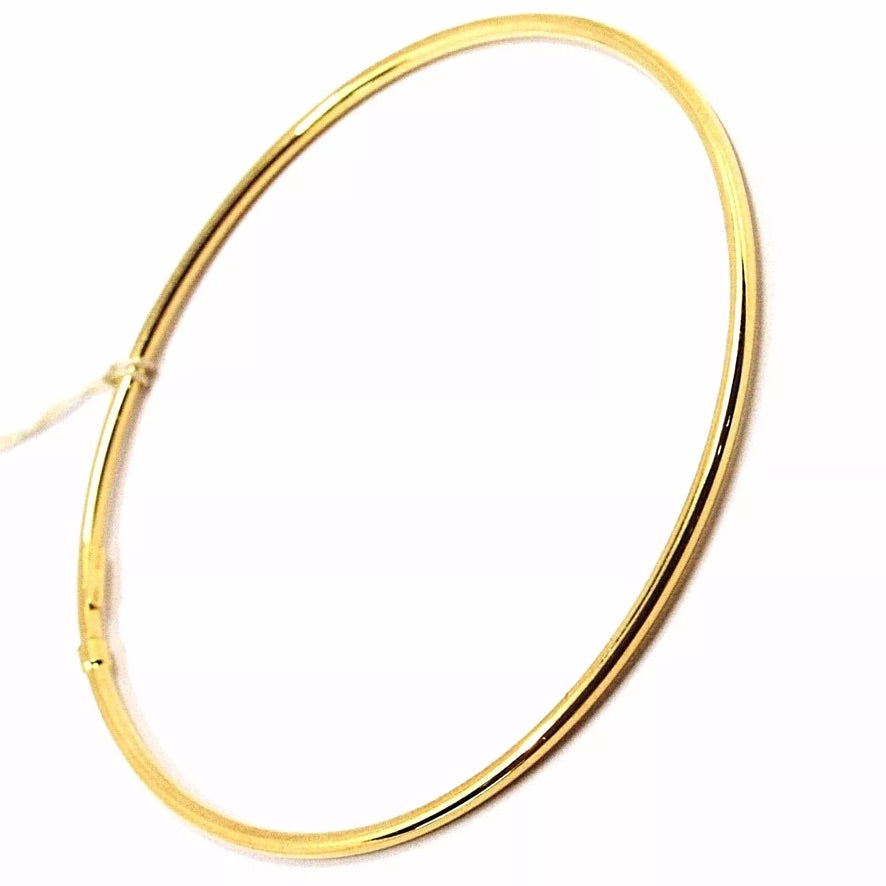 750 18k yellow gold rigid bangle bracelet 2mm thick