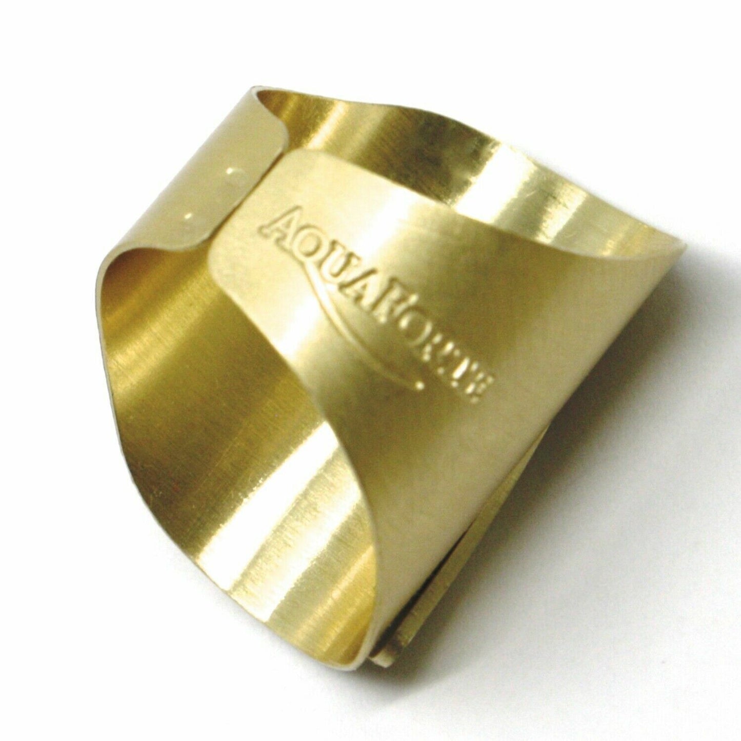 Anello Aquaforte in argento 925, placcato oro giallo, maxi fascione regolabile satinato a mano con lettera iniziale lucidata a mano