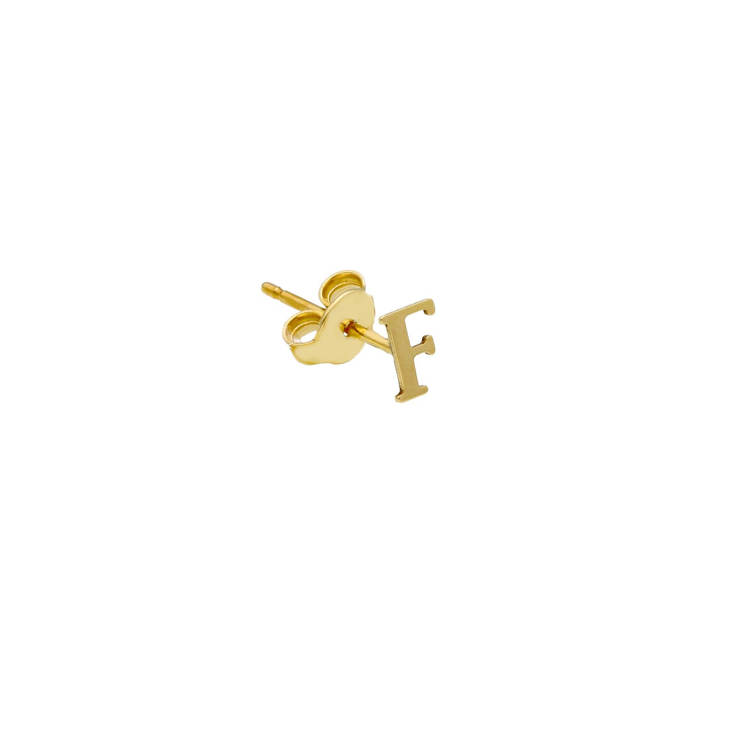 ORECCHINO SINGOLO IN ORO GIALLO 750 18K, LETTERA INIZIALE PIATTA, LUNGHEZZA 6 MM