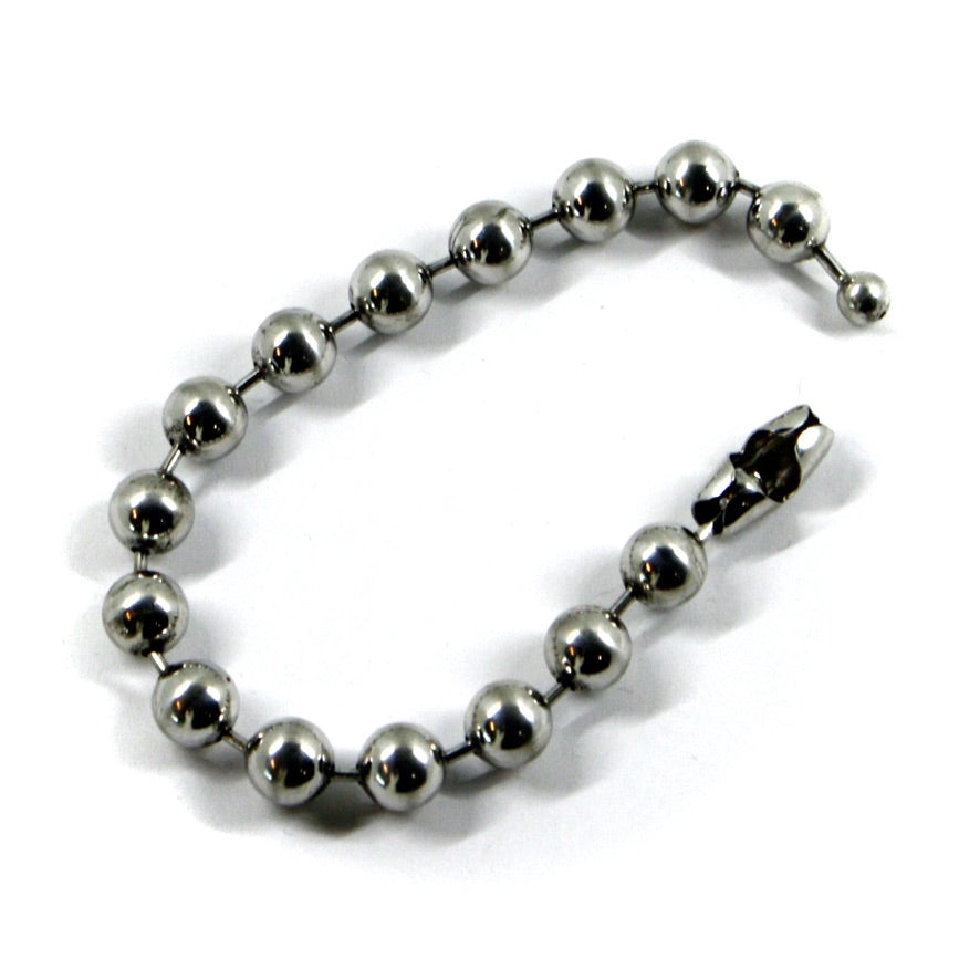 Bracciale in argento 925, sfere diametro 8mm e tubetti alternati, lunghezza 19cm