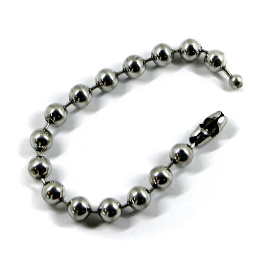 Bracciale in argento 925, sfere diametro 8mm e tubetti alternati, lunghezza 19cm