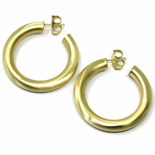 Grandi orecchini a cerchio Aquaforte in argento 925, diametro 40mm, spessore 6mm