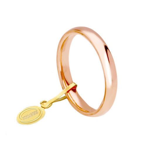 Anello Unoaerre fede nuziale, sottile spessore 3mm, peso 4.3 grammi, comoda oro giallo o bianco o rosa 750 18k