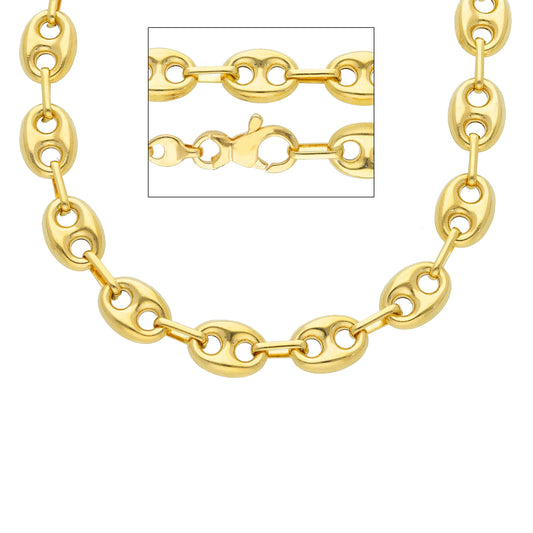 CATENA IN ORO GIALLO 18K, MAGLIA MARINARA, SPESSORE 6 MM, LUNGHEZZA 50-60 CM