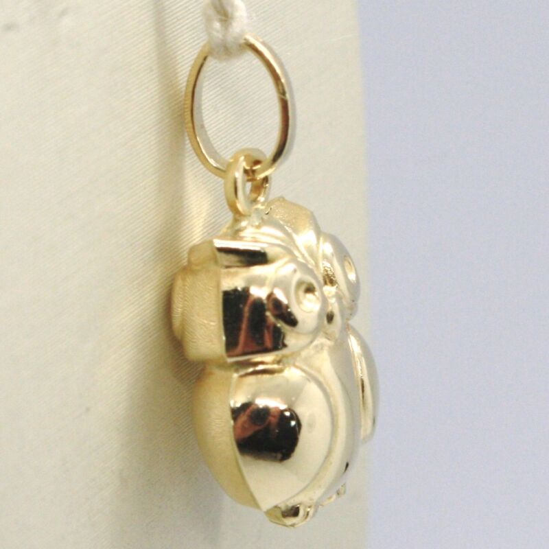 Pendente Gufo in oro bianco con zirconi Pendenti Pendente Gufo in oro bianco con zirconi Pendenti