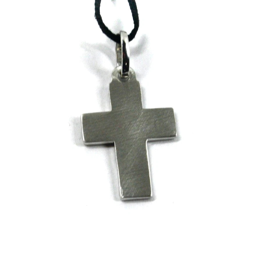 Arcadia-Kreuzanhänger, 24 x 16 mm, aus 925er Sterlingsilber mit emaillierten nautischen Flaggen, hergestellt in Italien