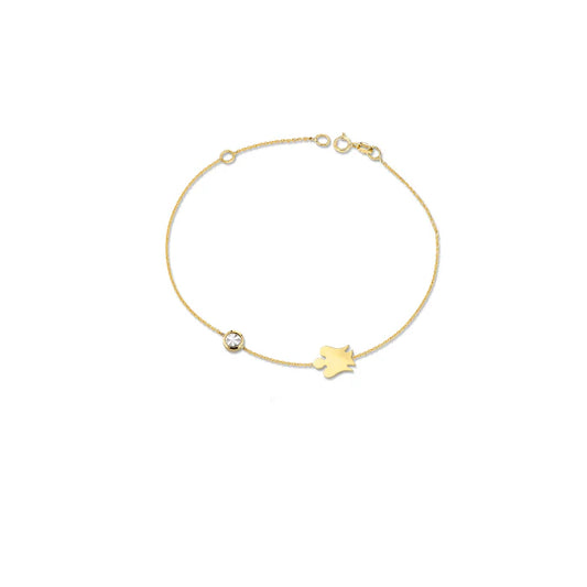 Roberto Giannotti 9k gold bracelet with light point and angel NKT371