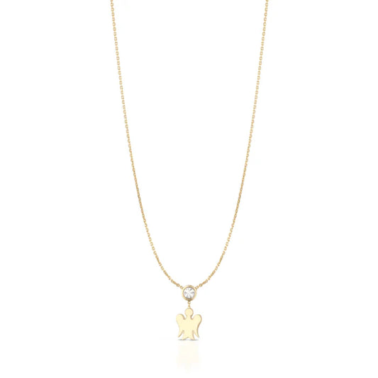 Collana Roberto Giannotti oro 9k punto luce con pendente angelo NKT368