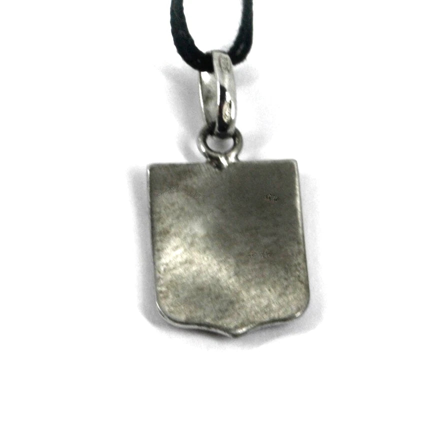 Arcadia-Schildanhänger (15 x 13 mm) aus 925er Silber mit feueremaillierten Flaggen der Seerepubliken, hergestellt in Italien