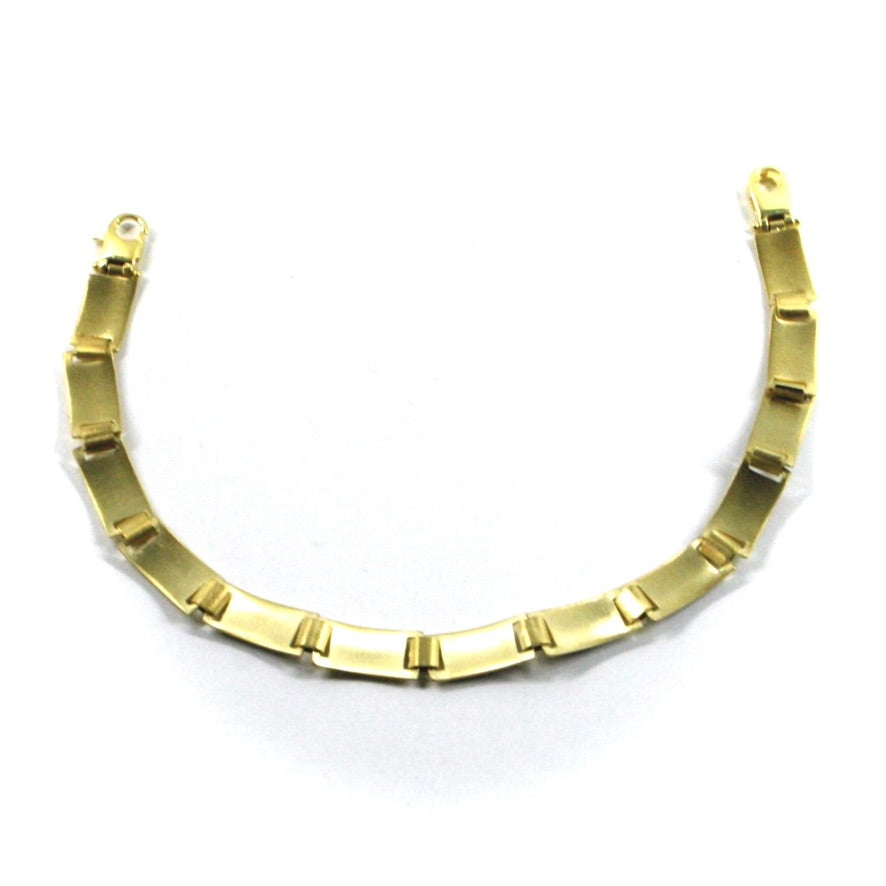 Arcadia-Armband aus 925er Sterlingsilber, gelbvergoldet und mit emaillierten nautischen Flaggen verziert, Stärke 6,5 mm, Länge 20,5 cm, hergestellt in Italien