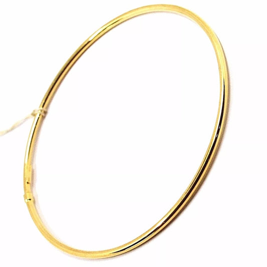 750 18k yellow gold rigid bangle bracelet 2mm thick