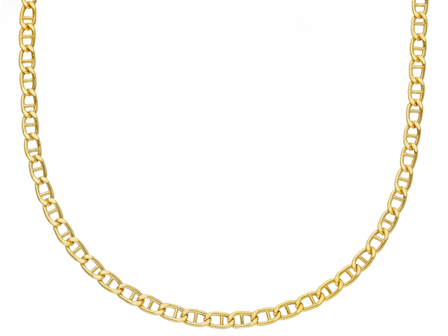 YELLOW GOLD CHAIN, 18K, SAILOR LINK, FLAT, 2.5 MM THICKNESS, 45-50-60 CM 