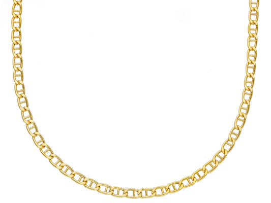 YELLOW GOLD CHAIN, 18K, SAILOR LINK, FLAT, 2.5 MM THICKNESS, 45-50-60 CM 