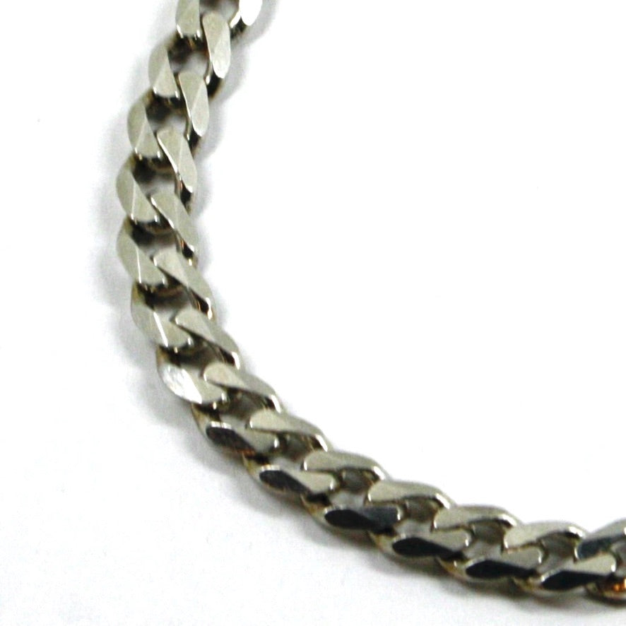Bracciale in argento 925 da uomo solido, maglia groumette cubana piatta spessore 5.5mm, lunghezza 21cm