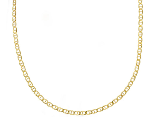 YELLOW GOLD CHAIN, 18K, SAILOR LINK, FLAT, 2 MM THICKNESS, 40-45-50-60 CM 